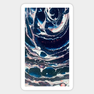 Pour abstract planet sapphire Magnet